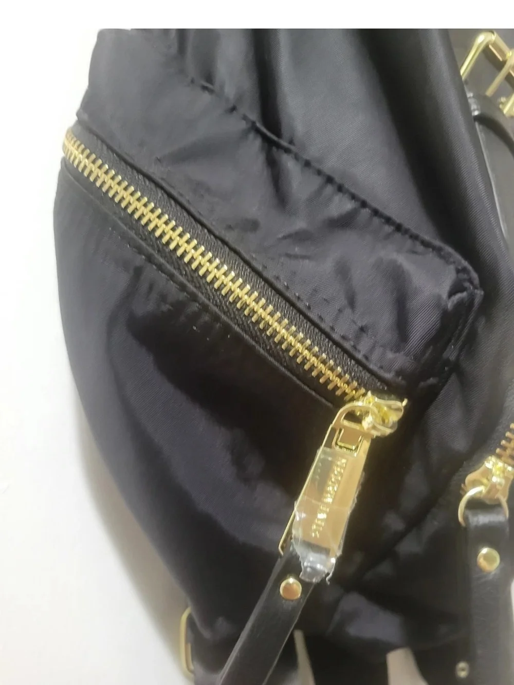 Steve Madden Black Backpack with Gold Hardware